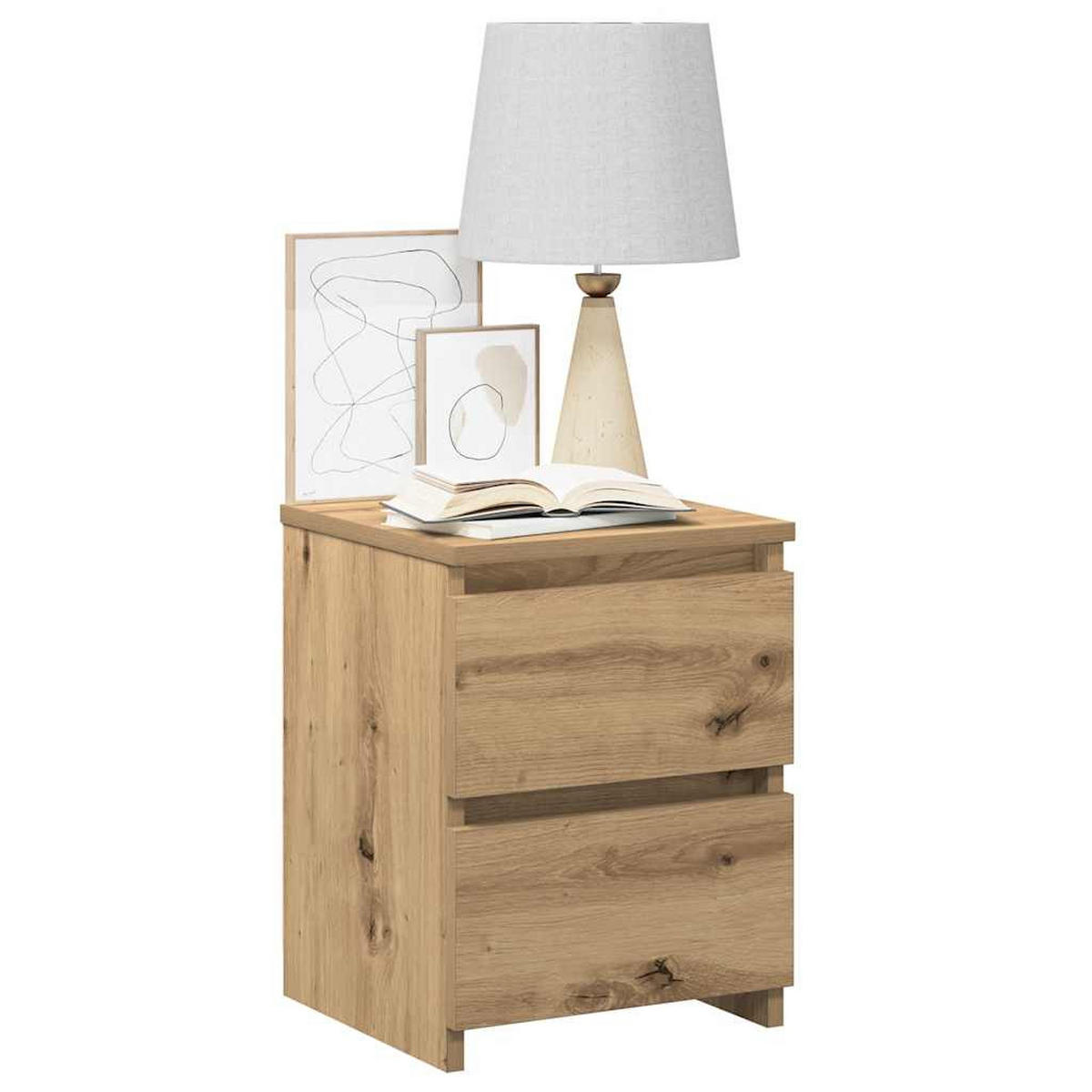 NACHTTISCHE 2Er Set Artisan-Eiche 30/30/40 Cm Holzwerkstoff - Braun, Holzwerkstoff (30/40/30cm) - vidaXL