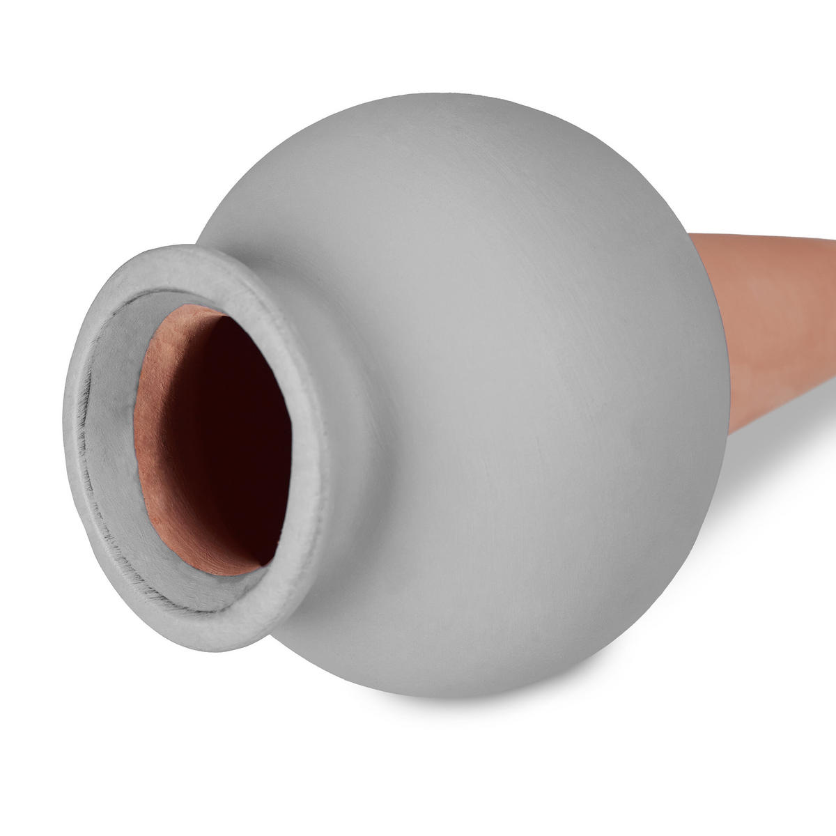 4xTONKEGEL - Grau, Keramik (6/12/6cm) - Relaxdays