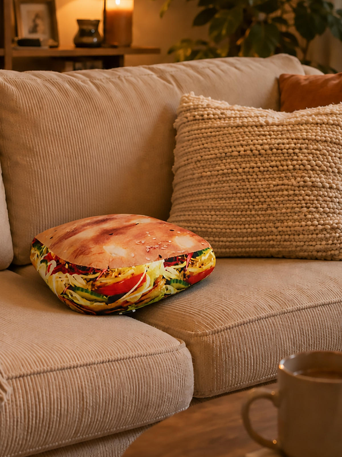 ZIERKISSEN Döner Kebab Dönertasche 40 x 30 cm - Multicolor, Textil (30/40/10cm) - United Labels