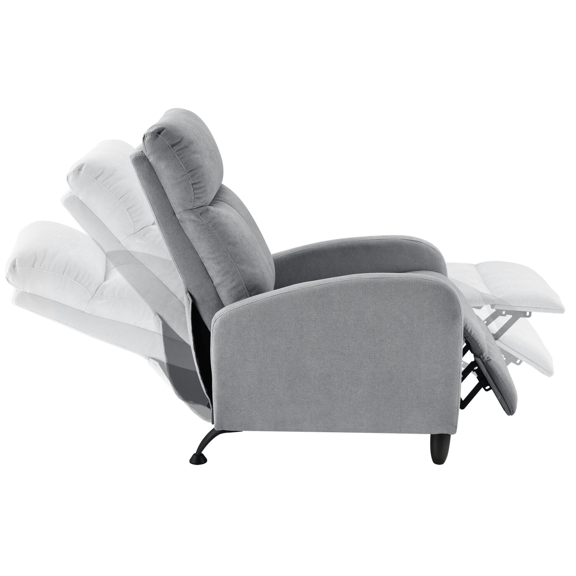 Thumbnail - [en.casa] Polstersessel, Hellgrau, Textil, 60x102x92 cm, Wohnzimmer, Sessel, Polstersessel