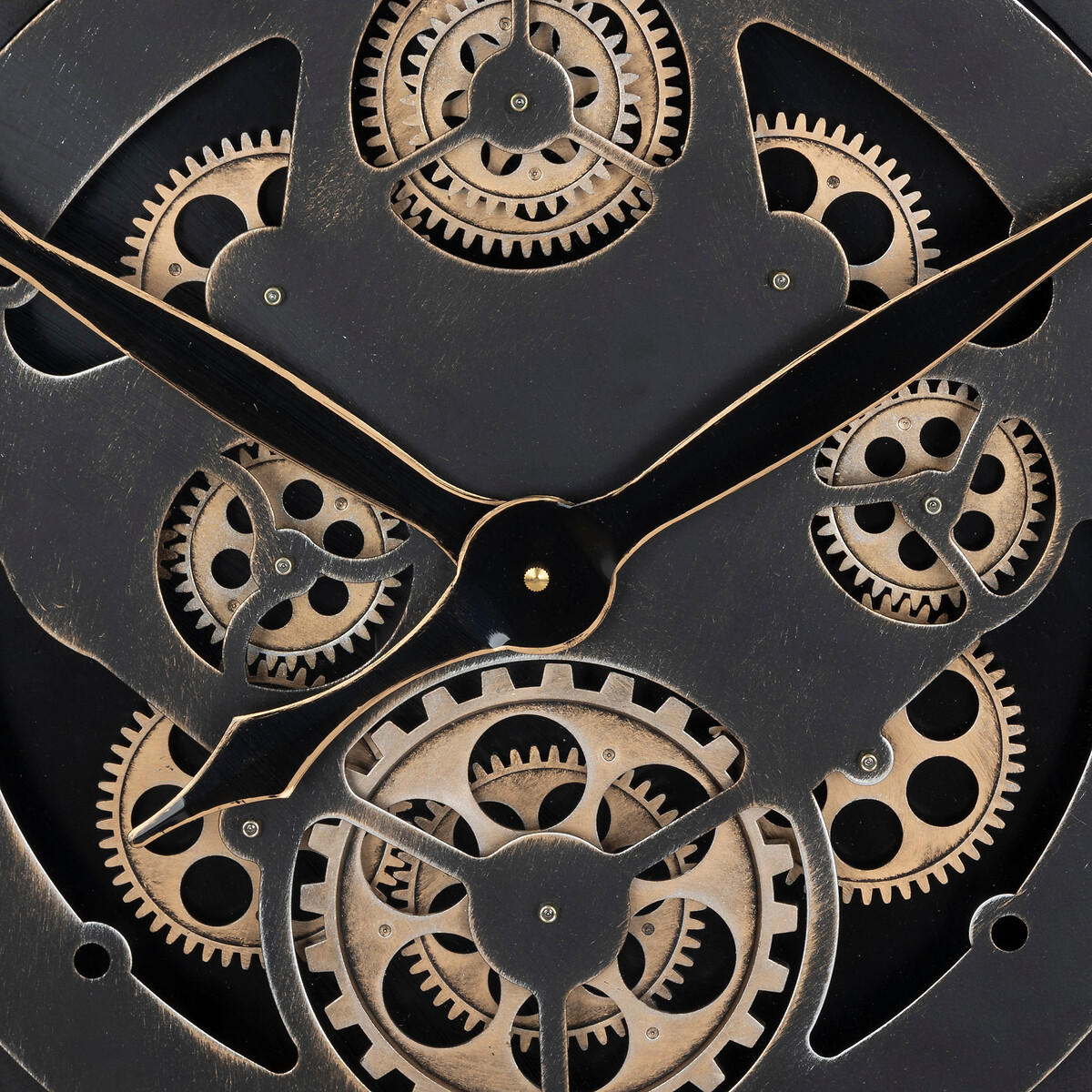 WANDUHR mit sichtbarem Mechanismus Kent 80/80/8 cm - Schwarz, Holzwerkstoff (80/8/80cm) - Atmosphera Createur d´interieur