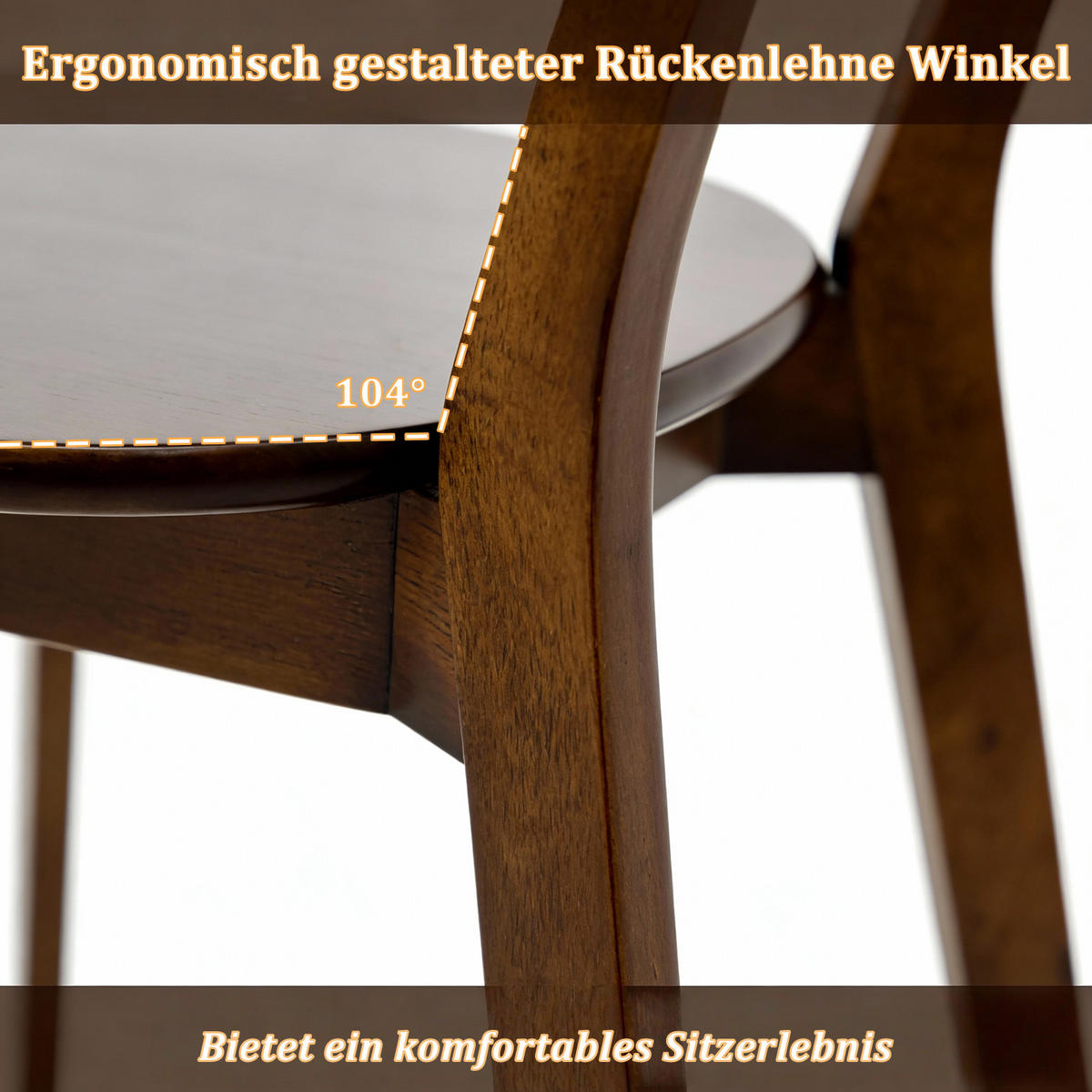STUHL-SET 2 Stück Massivholz, DE-42428, Walnuss - Walnussfarben, Holz (40/78/49.5cm) - ComfortXL