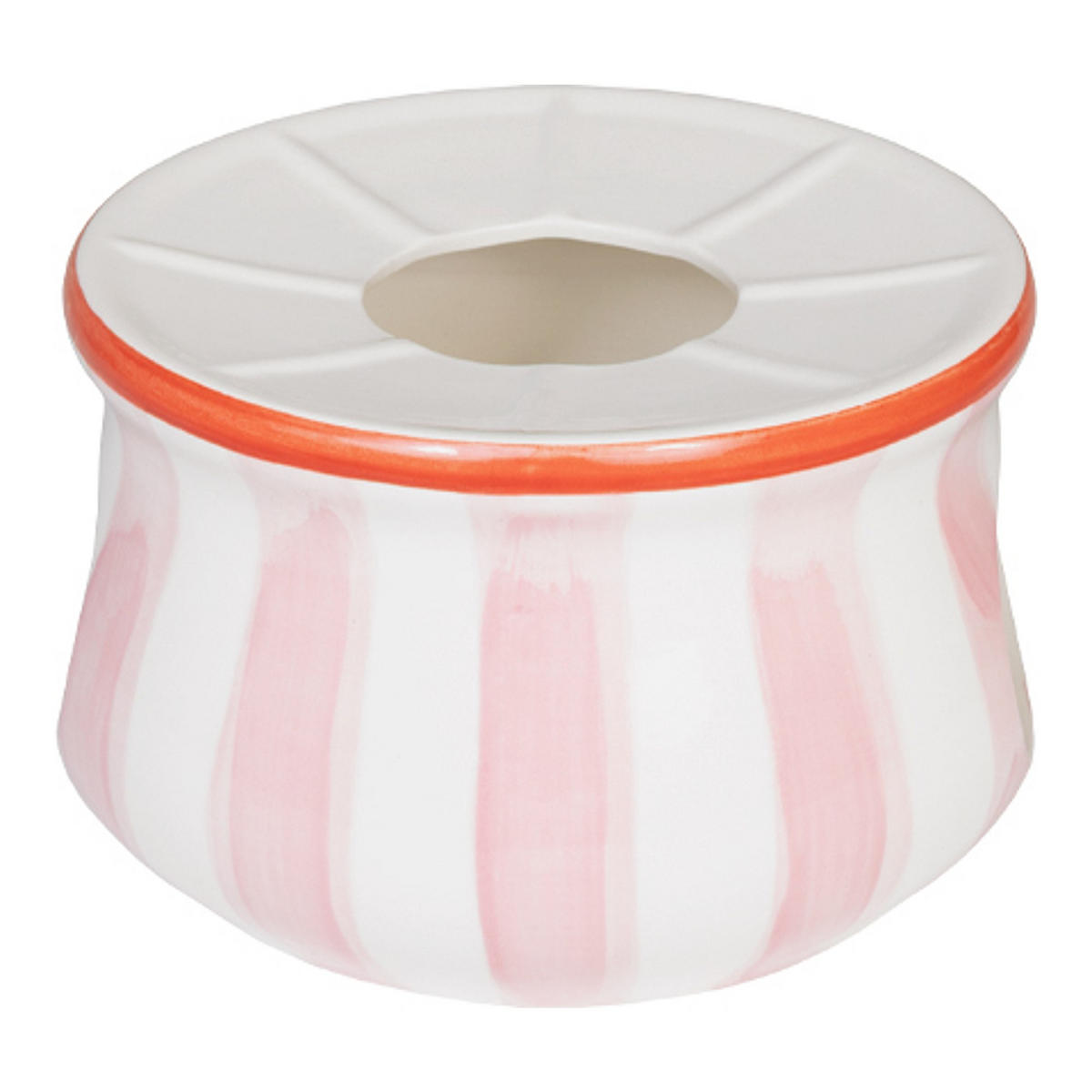 TEELICHTHALTER Streifen in Rosa - 10cm - Multicolor, Keramik (16/10/15cm) - Blond Amsterdam
