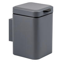 WAND-KOSMETIKEIMER, grau - Grau, Metall (16/24/23cm) - bremermann