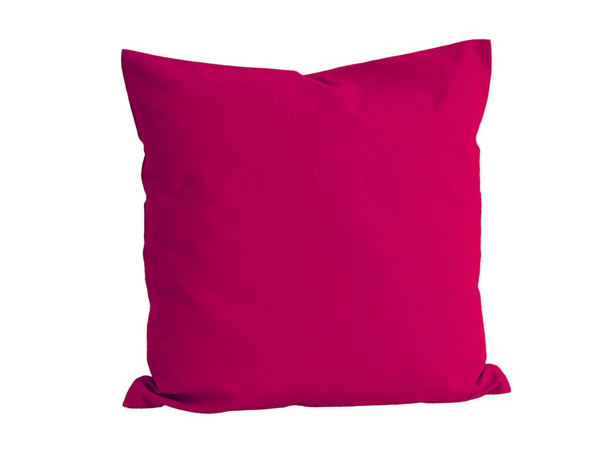 KISSENBEZUG Basic 100% Baumwolle pink 40/40 cm - Pink, Textil (40/40cm) - beties Heimtextil