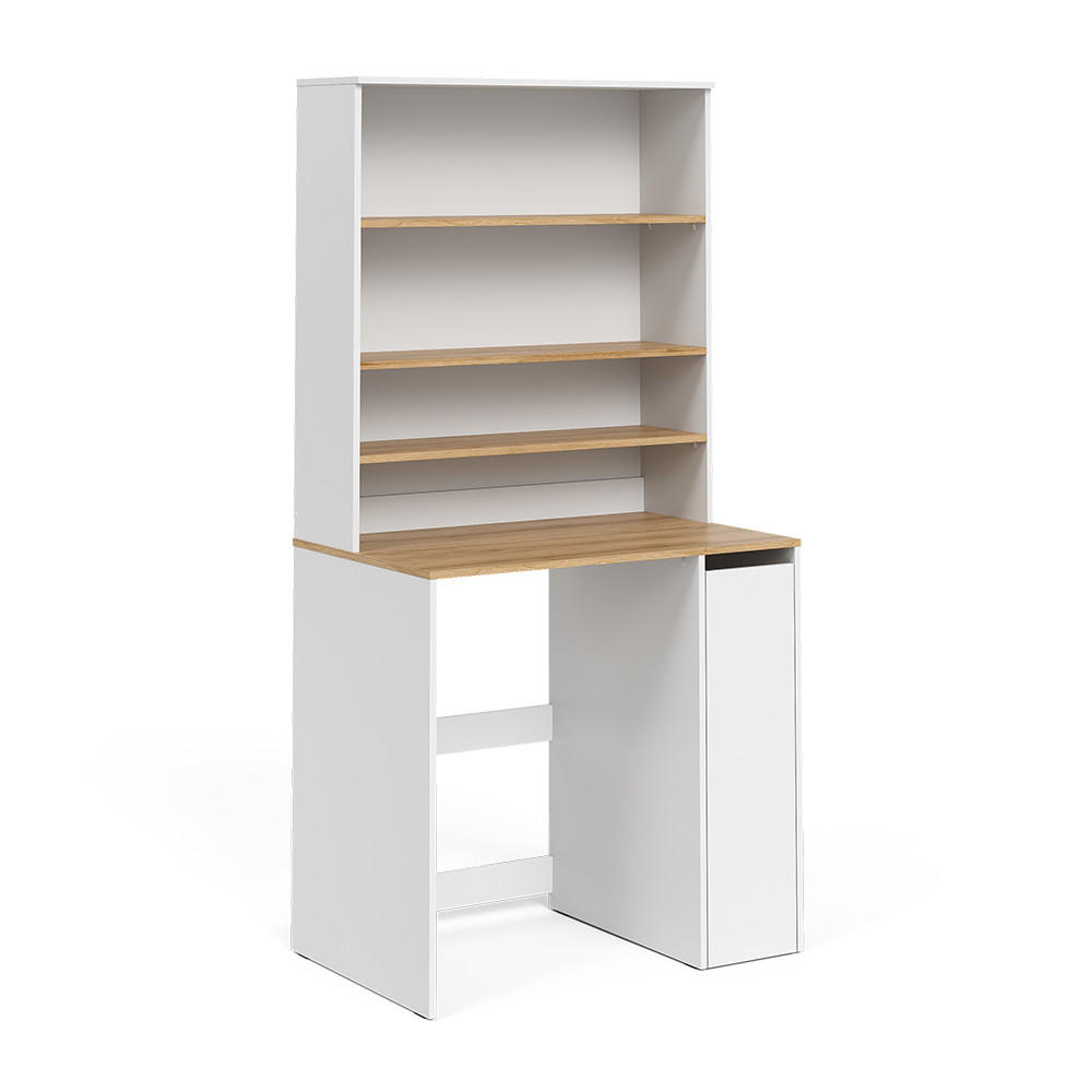 WASCHMASCHINENSCHRANK Viktor, Weiß/Artisan-Eiche, 93.6 x 88.2 cm 2 Teile mit Rollregal - Weiß/Eiche Artisan, Holzwerkstoff (93.6/88.2/60cm) - Vicco