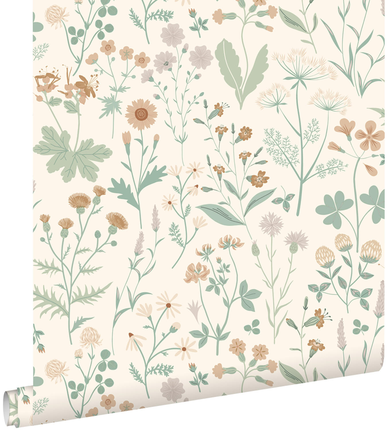 TAPETE Feldblumen 53 cm x 10.05 m - Weiß, Papier (53/1000cm) - ESTAhome
