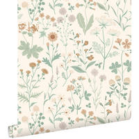 TAPETE Feldblumen 53 cm x 10.05 m - Weiß, Papier (53/1000cm) - ESTAhome