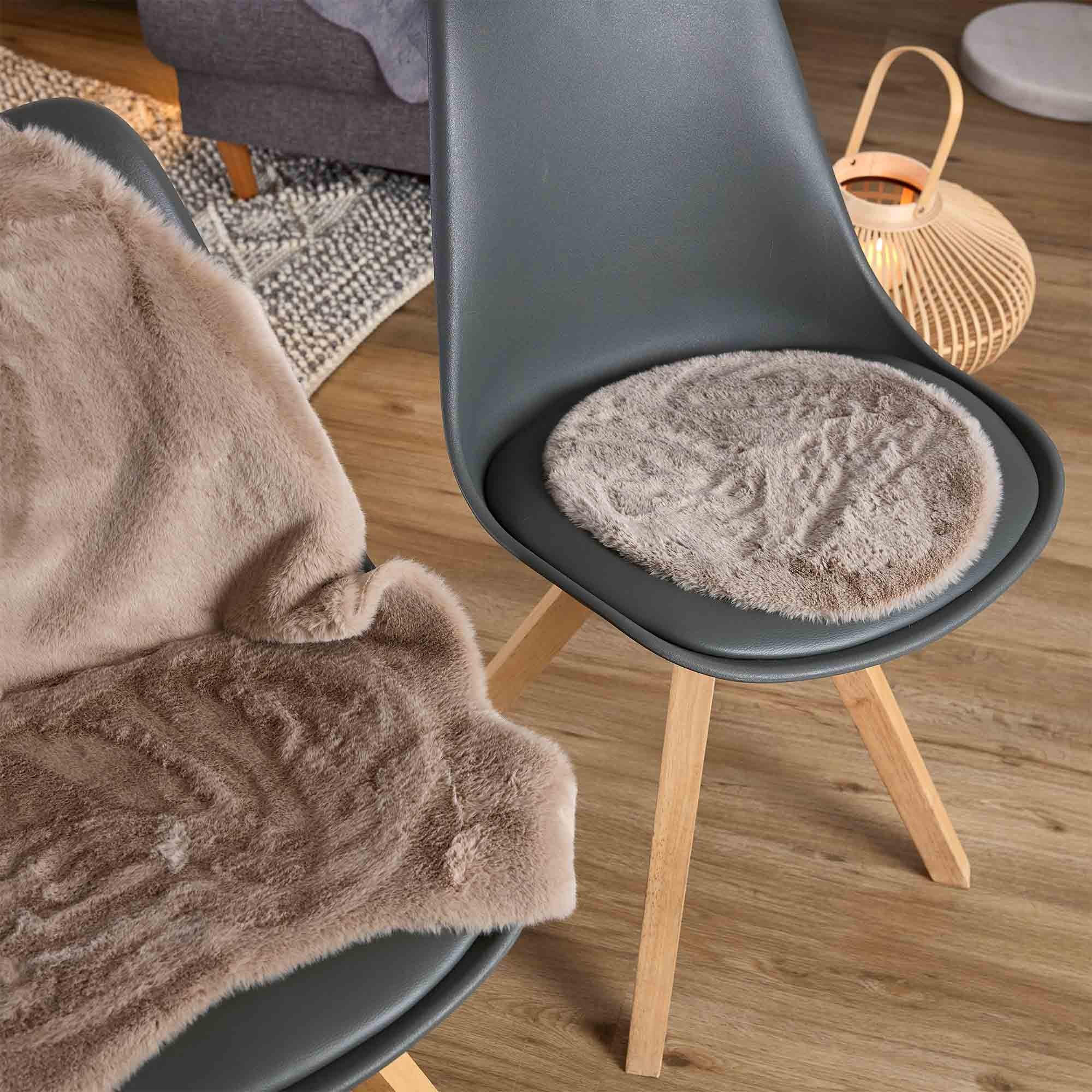 SITZFELL ELDA - Gelb, Textil (35/35cm) - Astra