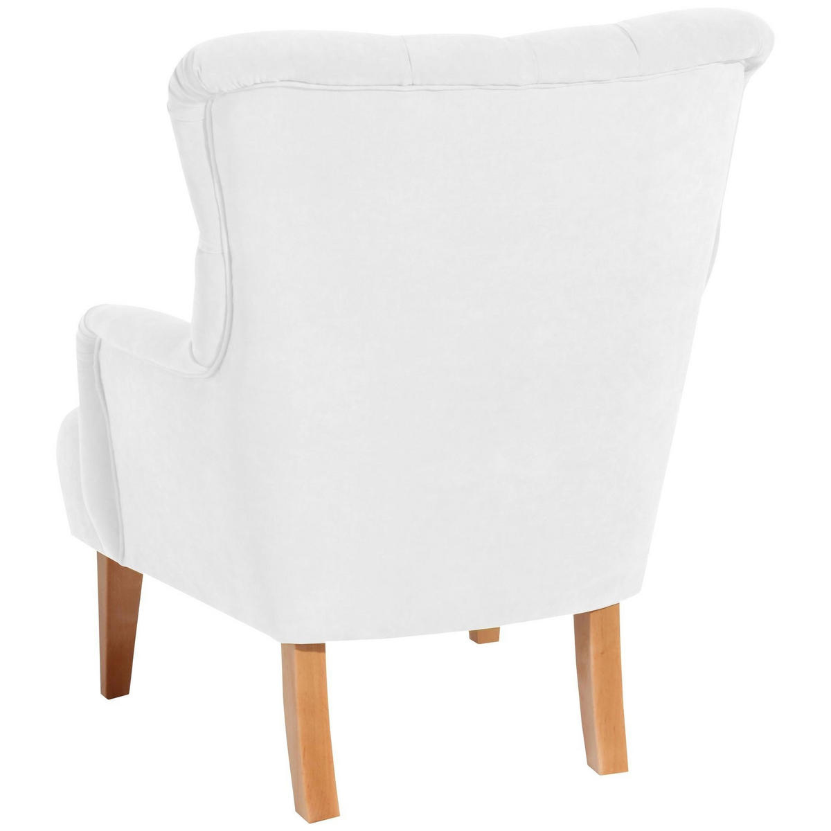SESSEL Kaiya Bezug Veloursstoff Buche natur / creme - Weiß, Kunststoff (71/97/82cm) - 58aufmkessel