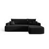ECKSOFA mit Schlaffunktion FIGO Quelle 100 Rechts - Schwarz, Textil (250/150cm) - Bedante