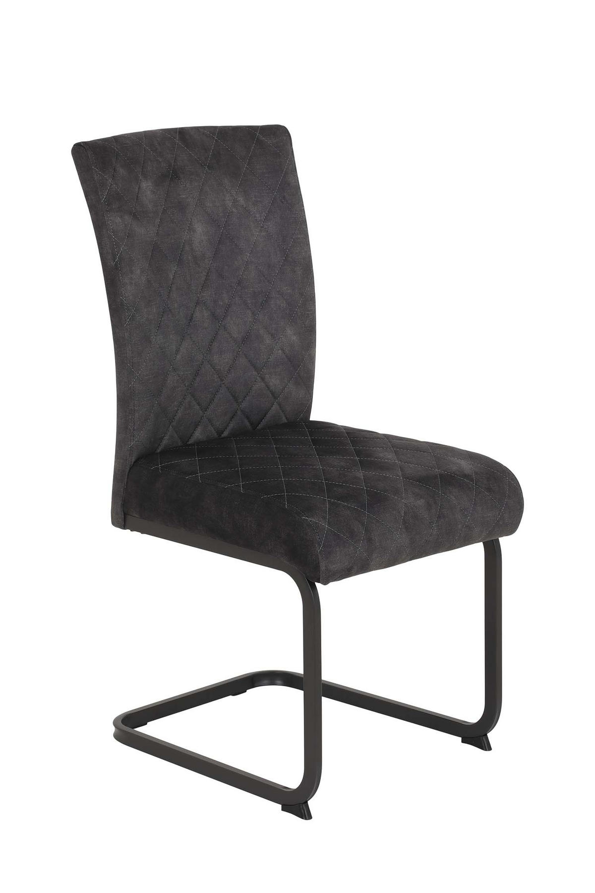 SCHWINGSTUHL 4 Stück Rachel - Vintage Anthrazit - Anthrazit/Grau, Textil/Metall (46/96/60cm) - Hela Vertriebs GmbH