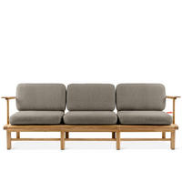 GARTENSOFA ATREDA 3-Sitzer - Grau, Holz/Textil (230/74/80cm) - KONSIMO®