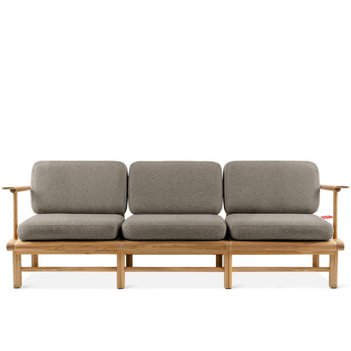 GARTENSOFA ATREDA 3-Sitzer - Grau, Holz/Textil (230/74/80cm) - KONSIMO®