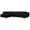 ECKSOFA PEDRO L Schwarz Boucle - Links Seite - Schwarz, Textil/Metall (208/273cm) - MKS