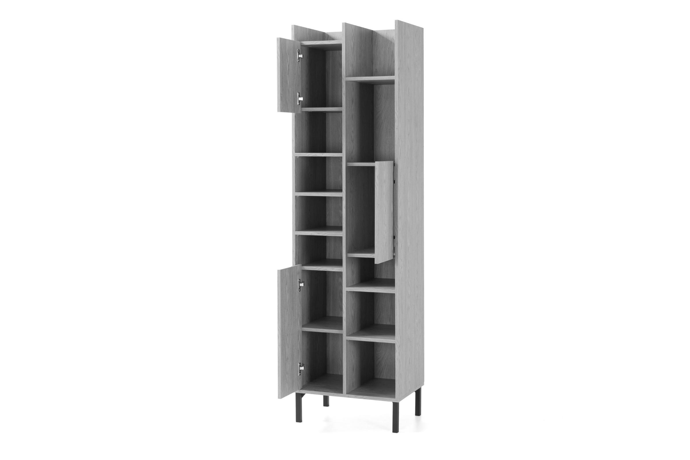 KINDERKLEIDERSCHRANK SORENTO 04 55/40/195 in Sandbeige/Geölte Eiche/Royalblau - Eichefarben/Beige, Holzwerkstoff (55/195/40cm) - Deine Möbel 24