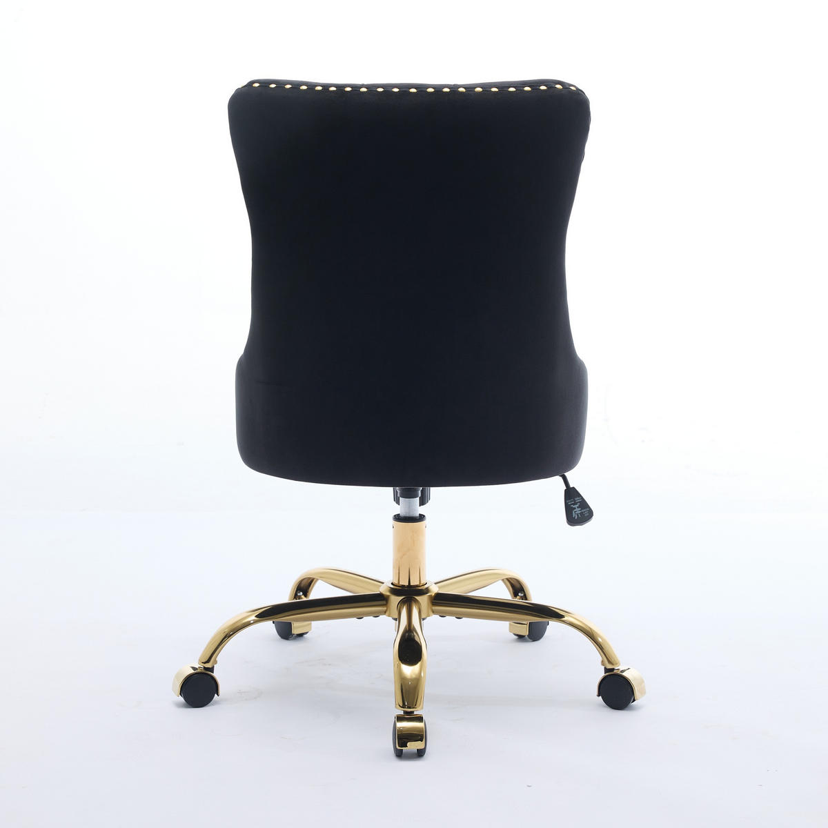 DREHSTÜHLE Samt Goldgestell Drehbar Schwarz - Schwarz, Metall (50/98/63cm) - SHOPENTRA
