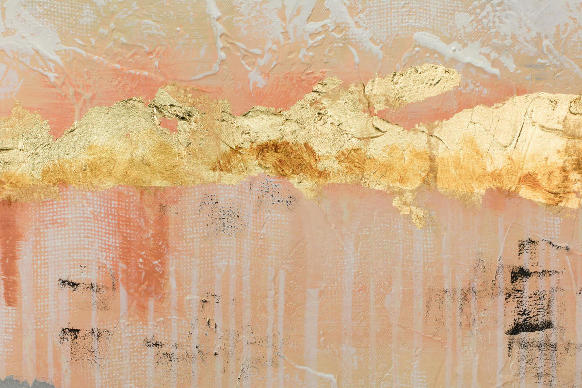 ÖLGEMÄLDE 80/80 cm - Pink/Beige, Holz/Textil (1.6/80cm) - KUNSTLOFT