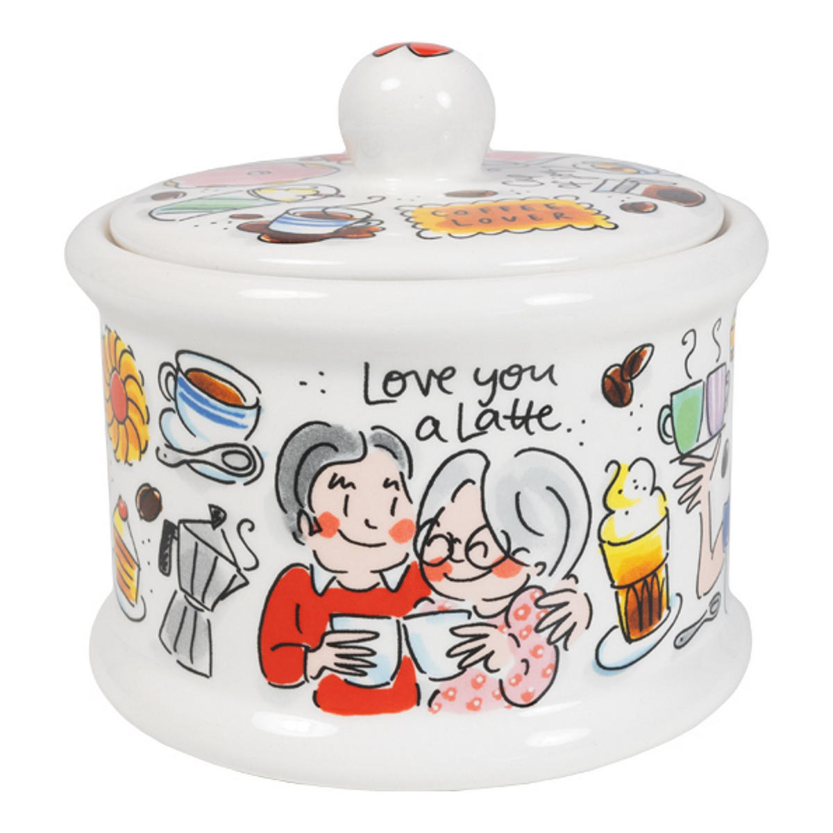 VORRATSDOSE Blond x Senseo Kaffeeliebhaber in Bunt - 13cm - Multicolor, Keramik (14/13/14.3cm) - Blond Amsterdam