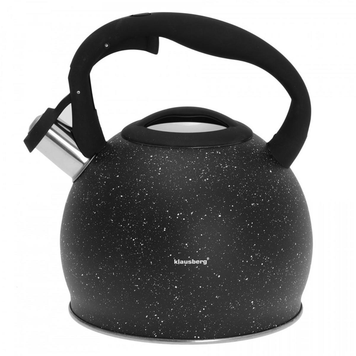 WASSERKESSEL Schwarz 22/19/23 cm KB7266 - Schwarz, Metall (22cm) - Klausberg 