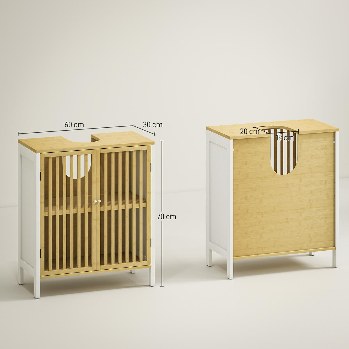 HÄNGESCHRANK Weiß 1 Stück - Weiß, Kunststoff (60/70/30cm) - GiPP