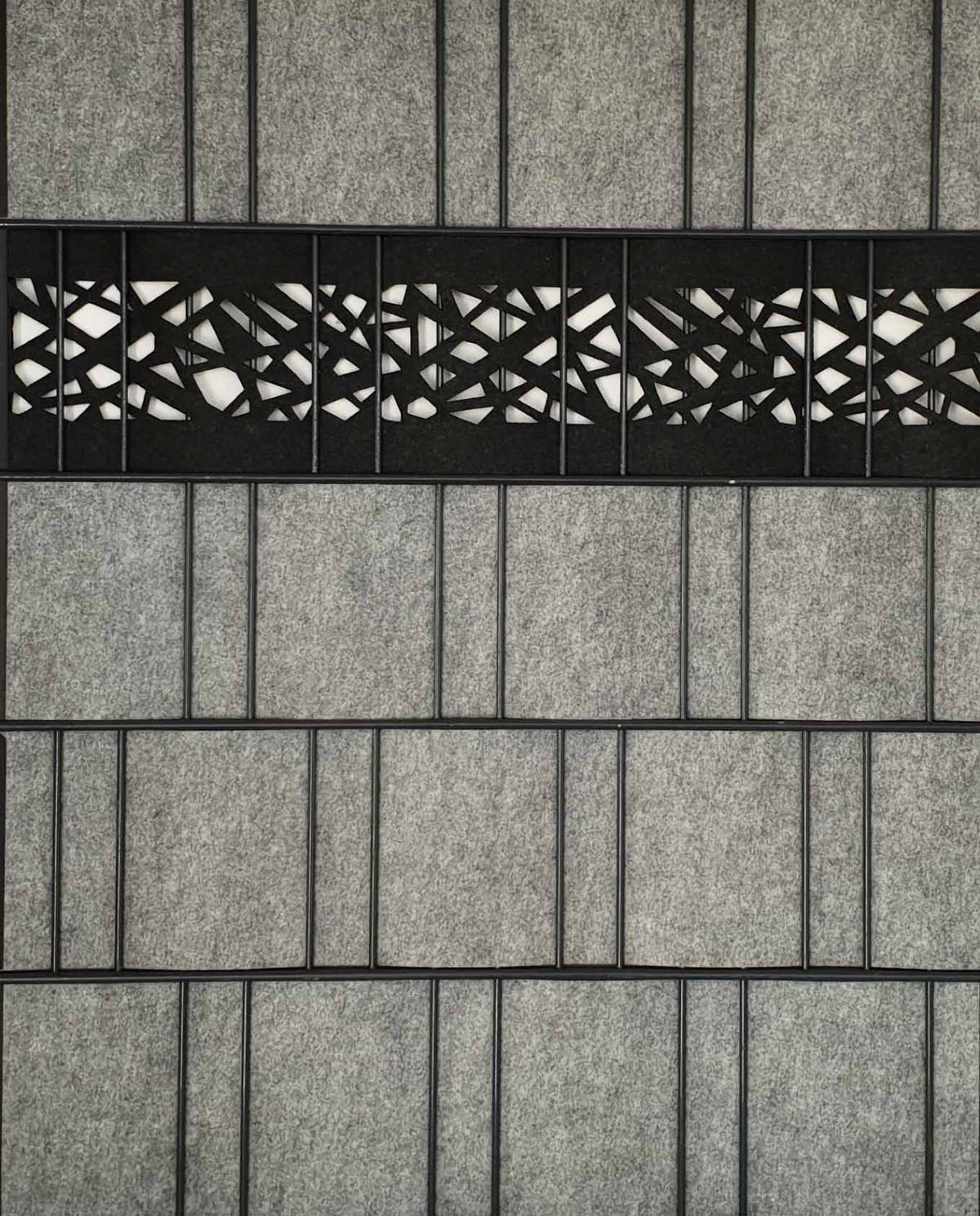 SICHTSCHUTZSTREIFEN Design Vlies Graphic für Doppelstabmatten Schwarzgrau 2,6m - Schwarz, Kunststoff (260/19cm) - ZAUN|ZU