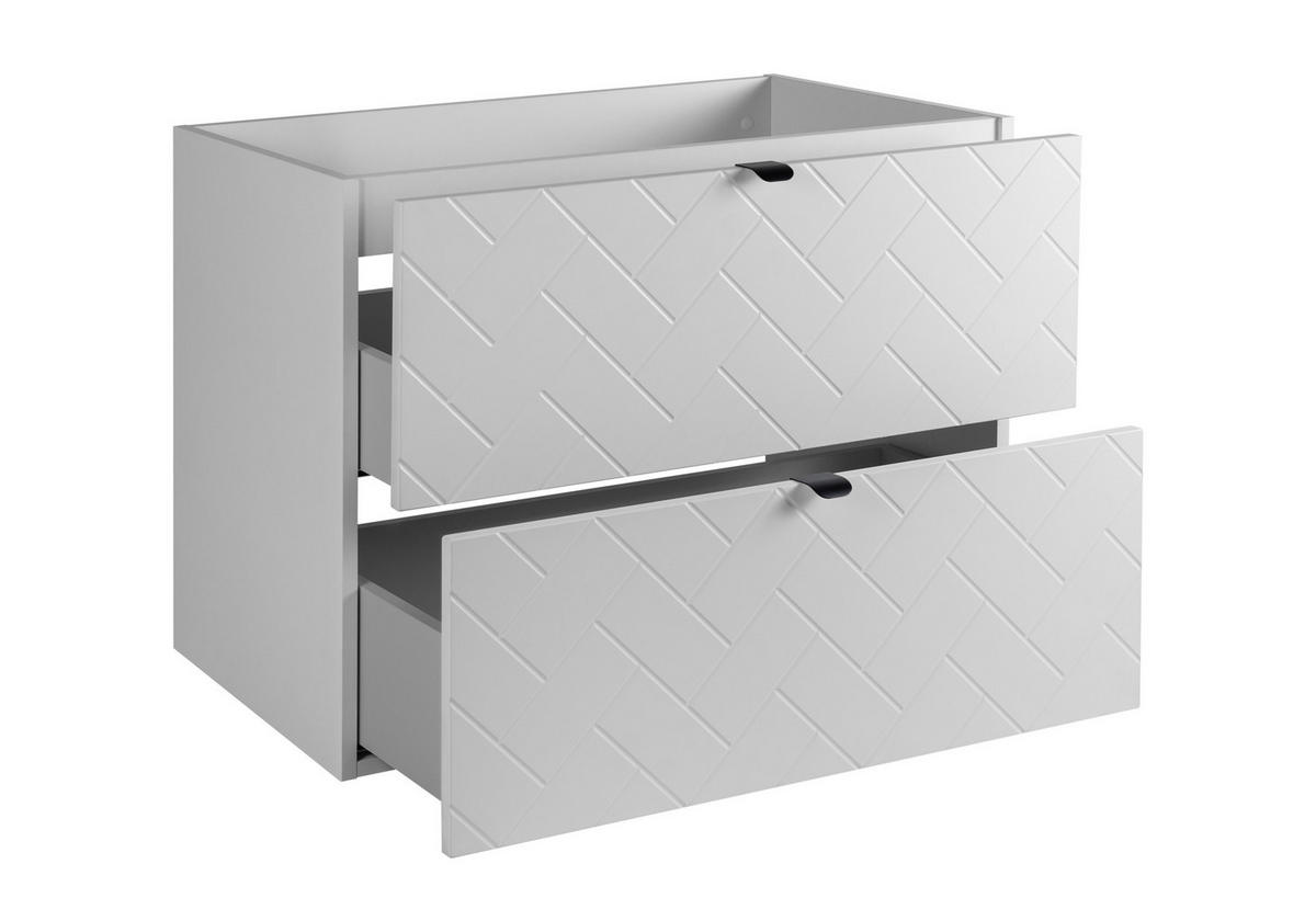 WASCHBECKUNTERSCHRANK TREND Weiß matt 80/46/60 cm - Weiß, Holzwerkstoff (80/60.7/46cm) - Rodan