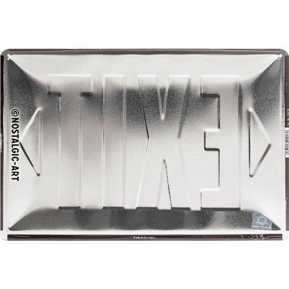 BLECHSCHILD 20/30 cm Achtung Exit - Multicolor, Metall (30/20/0.2cm) - Nostalgic-Art