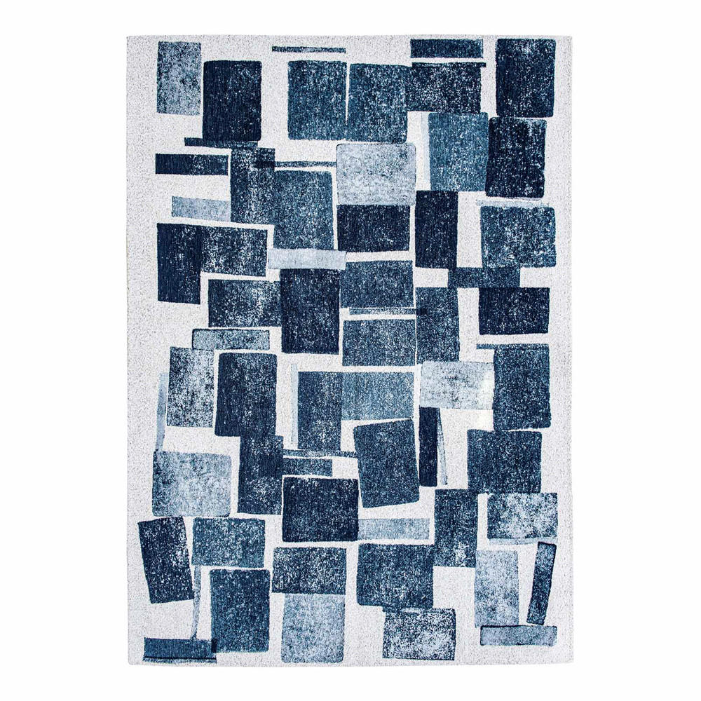 TEPPICH Ice Blue Craft 140/200 cm - Blau, Textil (140/200cm) - Louis De Poortere