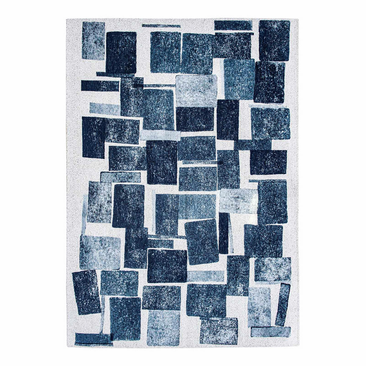 TEPPICH Ice Blue Craft 140/200 cm - Blau, Textil (140/200cm) - Louis De Poortere