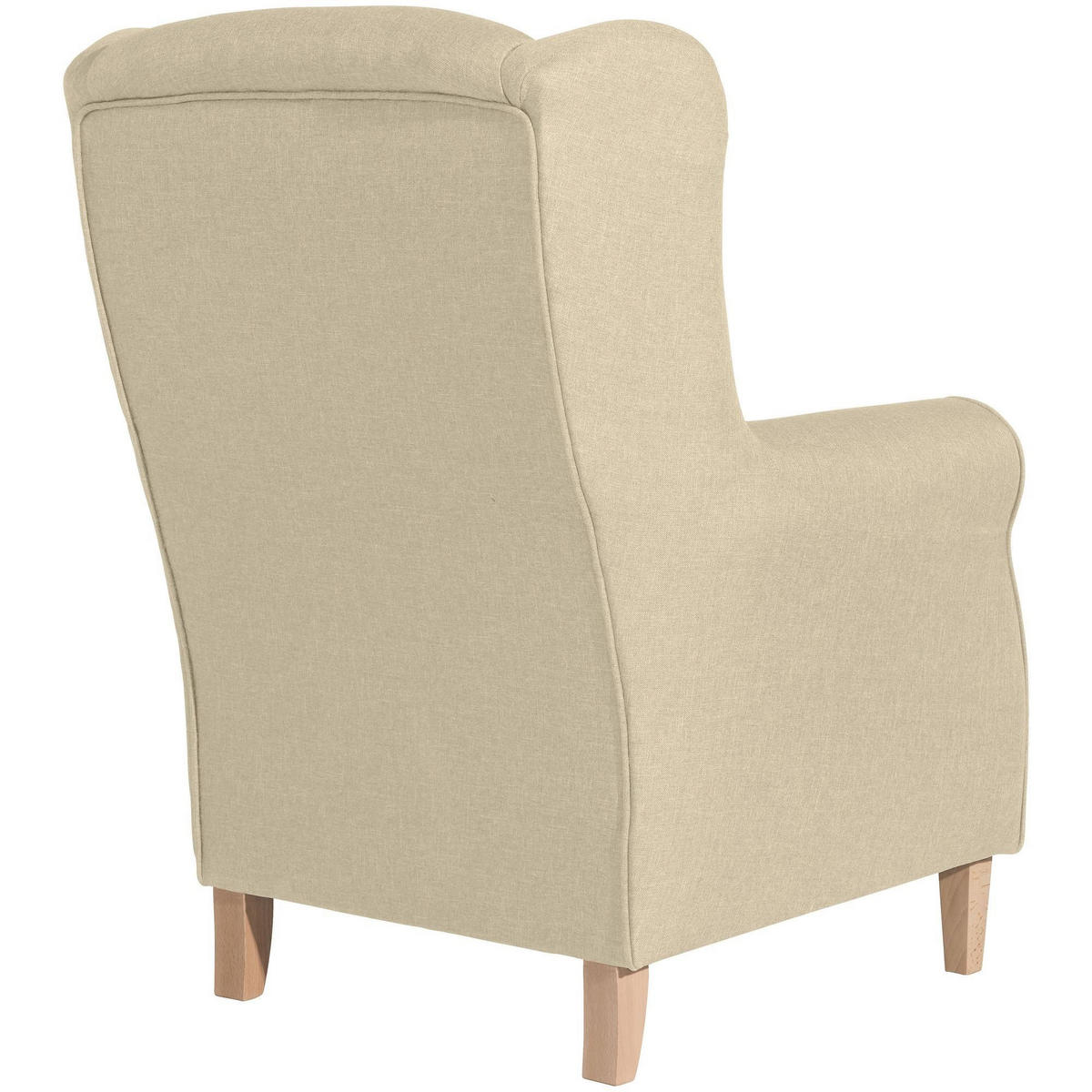OHRENSESSEL Karlen Bezug Flachgewebe Buche natur / beige - Beige/Buchefarben, Kunststoff (86/103/77cm) - 58aufmkessel