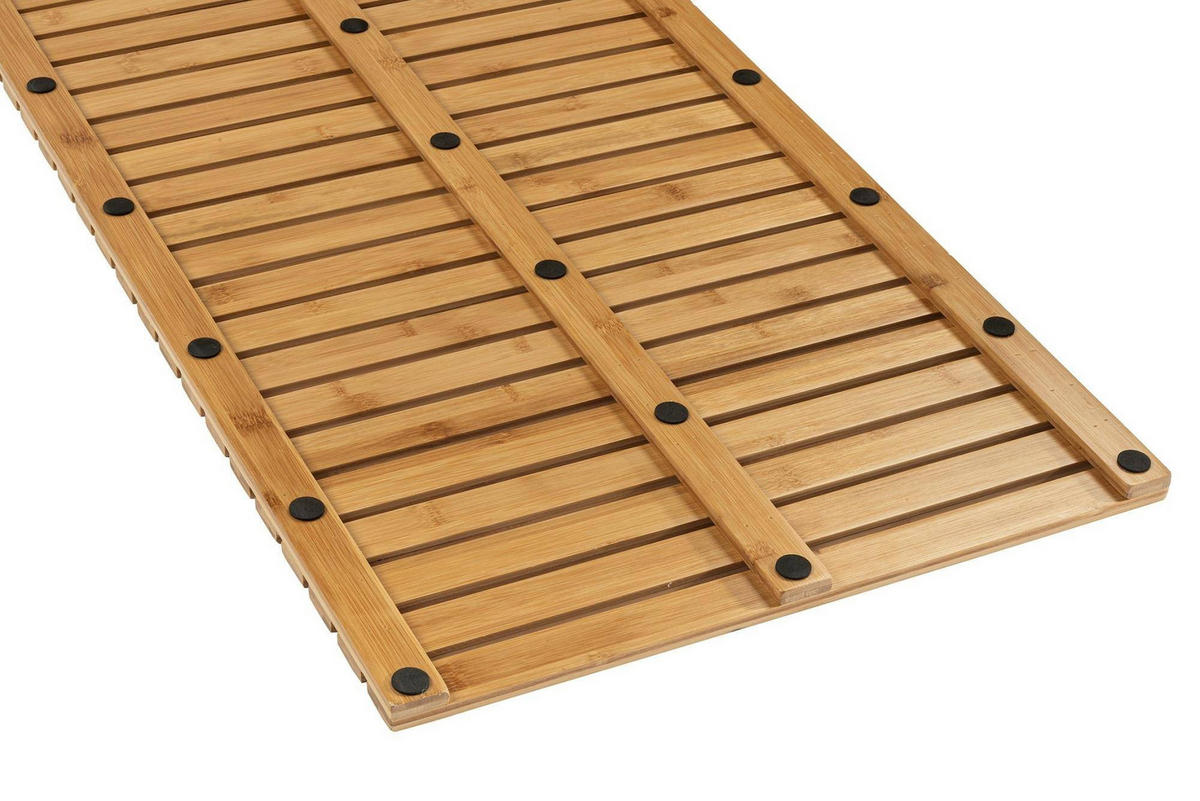 BADEMATTE Bambusa 100/50 cm - Braun, Naturmaterialien (50/100cm)