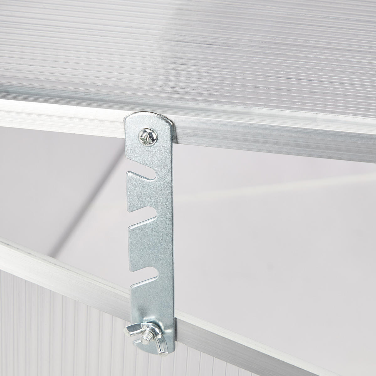 FRÜHBEET Transparent Aluminium 100x50 cm 4 Stufen - Transparent, Kunststoff/Metall (100/50/50cm) - Relaxdays