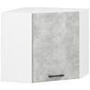 HÄNGESCHRANK Weiß, Beton 58/60/30 - Hellgrau/Weiß, Holzwerkstoff (60/58/30cm) - RAUMHIRSCH FURNITURE