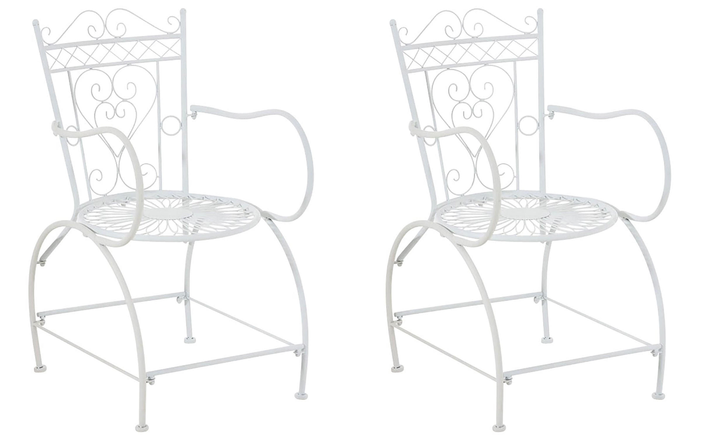 GARTENSTÜHLE Sheen - 2er Set - weiß - Weiß, Metall (48/48/88cm) - TPFGarden