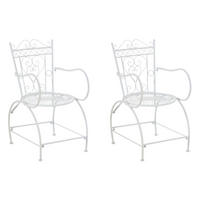 GARTENSTÜHLE Sheen - 2er Set - weiß - Weiß, Metall (48/48/88cm) - TPFGarden