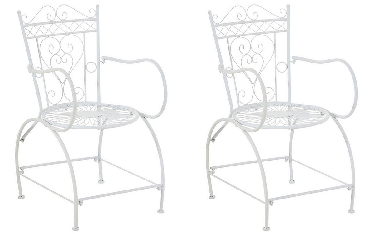 GARTENSTÜHLE Sheen - 2er Set - weiß - Weiß, Metall (48/48/88cm) - TPFGarden