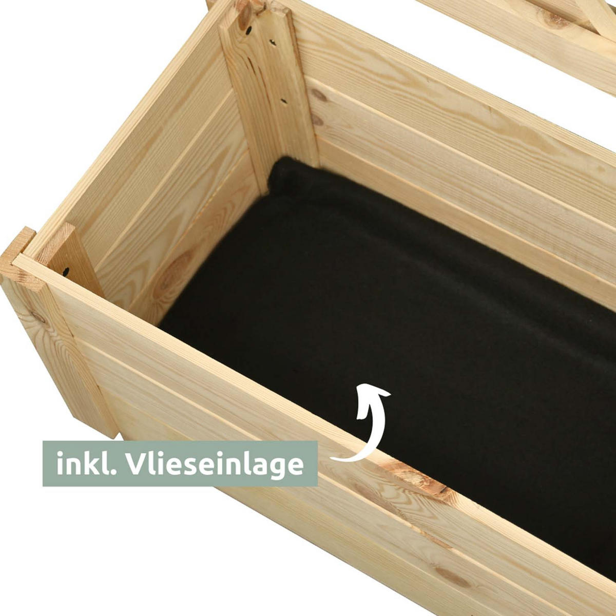 PFLANZKASTEN mit Rankgitter- Kiefer - 98 x 34 x 104cm - Naturfarben, Holz (98/104/34cm) - holz4home