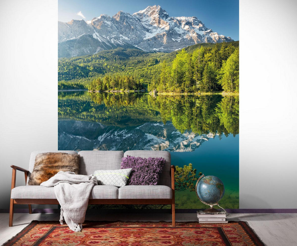 FOTOTAPETE Landschaft Deutschland 200 x 250 cm - Grün, Papier (200/250cm) - Sanders & Sanders