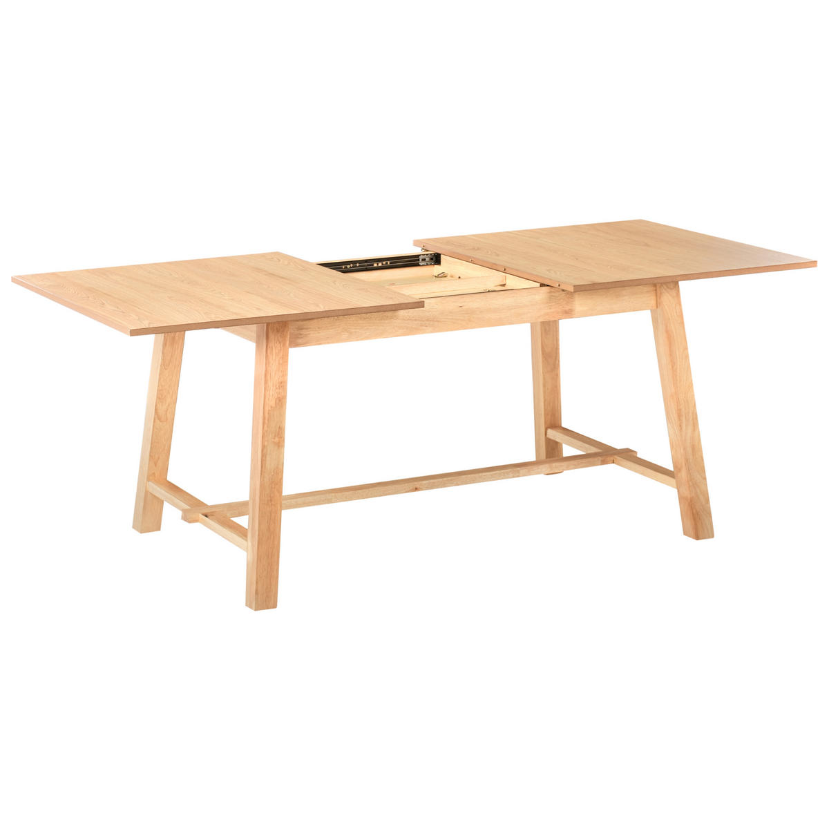 JÍDELNÍ STŮL vysunovací Světlý Jasan 160-200/90 cm Barnes - světle hnědá, kompozitní dřevo (160/90/76cm) - Beliani