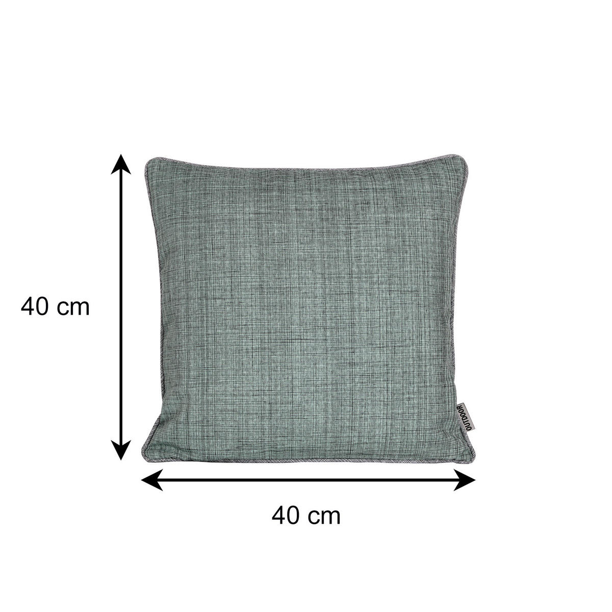 KISSENBEZUG Outdoor meliert 40x40 cm Mint - Mintgrün, Textil (40/40cm) - TiborTex