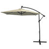 SONNENSCHIRM - 300cm LED Ampelschirm – Creme - Creme, Textil (300/300cm) - Monstershop