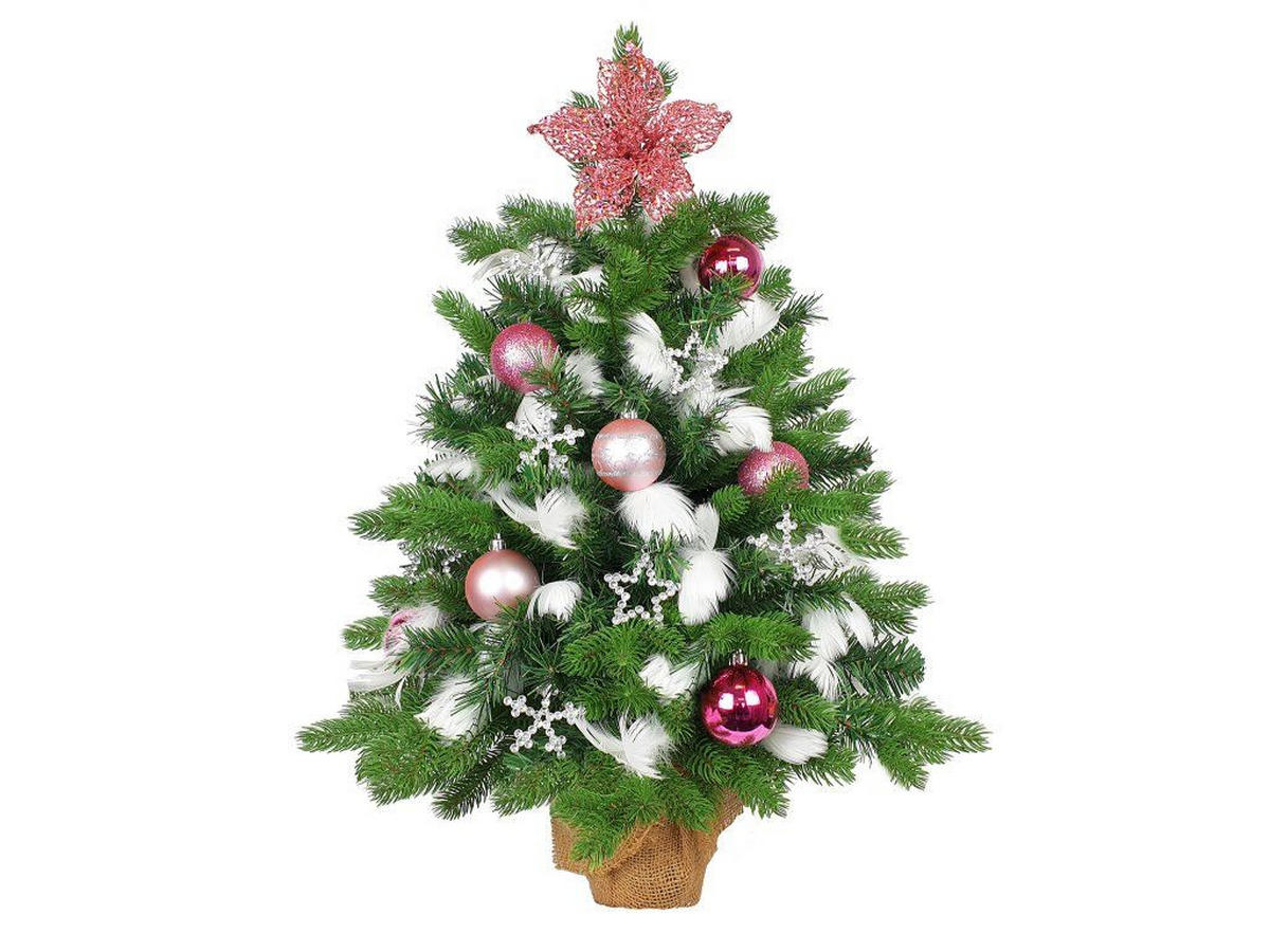 WEIHNACHTSBAUM künstlich Bernard in Blumentopf 90cm, Tannenbaum Christbaum Kunstbaum Dekobaum - Grün, Kunststoff/Stein (61/90cm) - LAALU