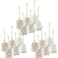 GLASGLOCKEN Winter Collage Accessoires gold 19,5 x 19,5 x 18,5 cm 18er Set - Goldfarben, Glas (19.5/18.5/19.5cm) - Villeroy & Boch