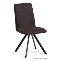ESSZIMMERSTUHL drehbar (6er-Set) Denny 47x92x60 Schwarz/Espresso - Dunkelbraun/Schwarz, Kunststoff (60/92/47cm) - 58aufmkessel