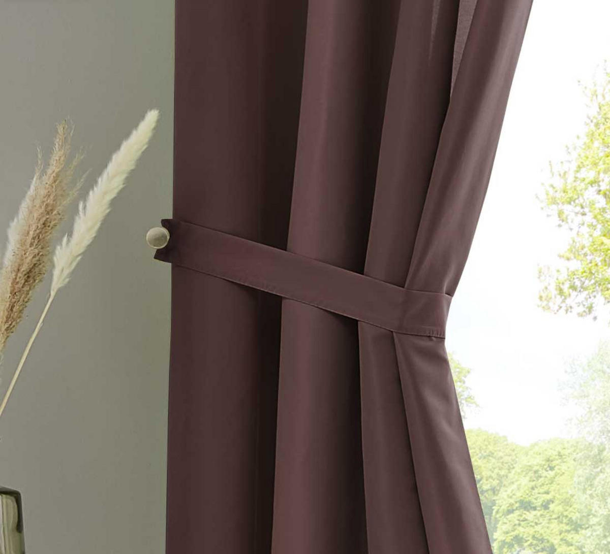 VORHANG BERLIN HxB 175x140cm Braun - Braun, Textil (140/175cm) - Gardinenbox
