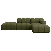 ECKSOFA modulares Sofa Lizur-L1 - 285x160x70 cm Grün Bouclé - Grün, Holzwerkstoff/Textil (285/160cm) - ALTDECOR