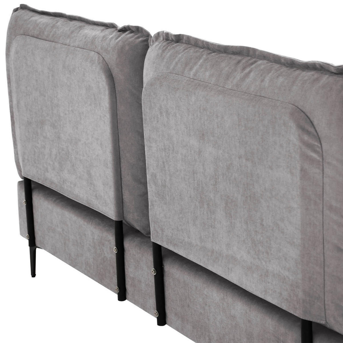 ČALOUNĚNÁ POSTEL Sombra, manželská postel 160x200 cm bez matrace, žinylková látka, šedá - šedá, kov (160/200cm) - Beautysofa