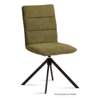 ESSZIMMERSTUHL drehbar (6er-Set) Dekava 47x92x60 Schwarz/Olivgrün - Schwarz/Olivgrün, Kunststoff (60/92/47cm) - 58aufmkessel
