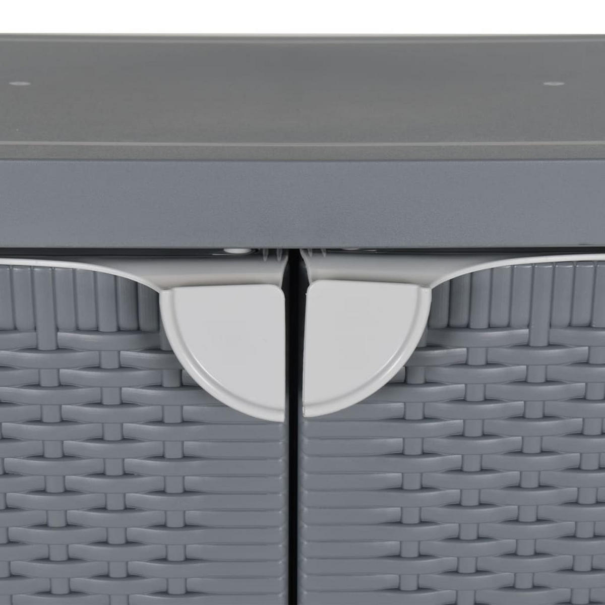 GARTENSCHRANK Grau 65/45/88 Cm Pp Rattan-Optik - Grau, Kunststoff (45/88/65cm) - vidaXL